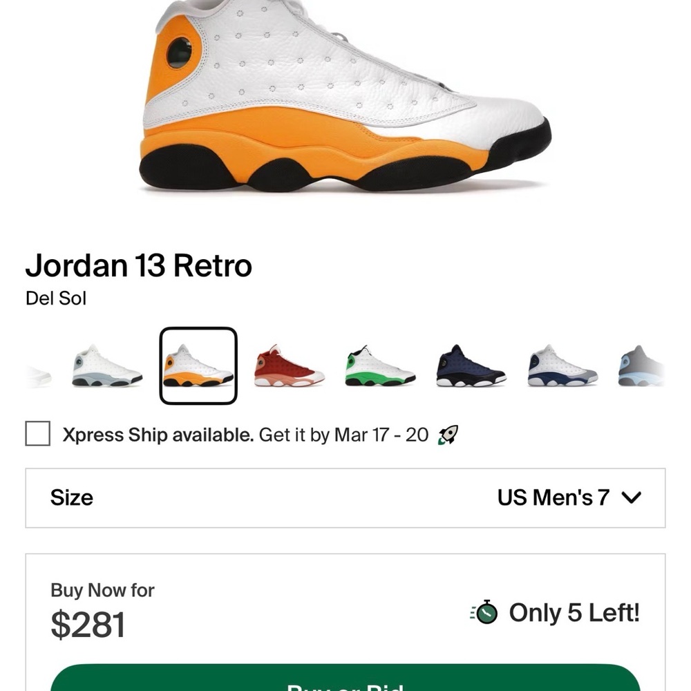 Jordan 13 Retro Del Sol - White & Orange